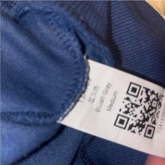 Blue Cropped Zip Up Hoodie - Picture 6 of 8